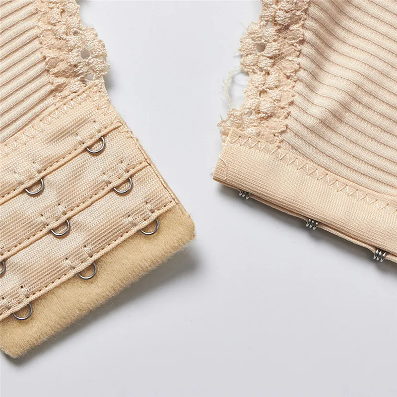 Women's Tube Top Strapless Bra Ring-Free Sexy Bras Pad Removable Lace Overlapping Vest Underwear 2019 CD | Женская одежда