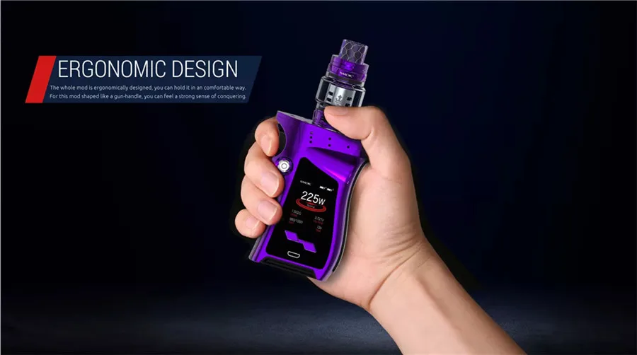 Vape Smok MAG Комплект Elektronik Sigara225W коробка мод испаритель FV12 Prince POD бак катушки сигареты электронная сигарета атомайзер S168