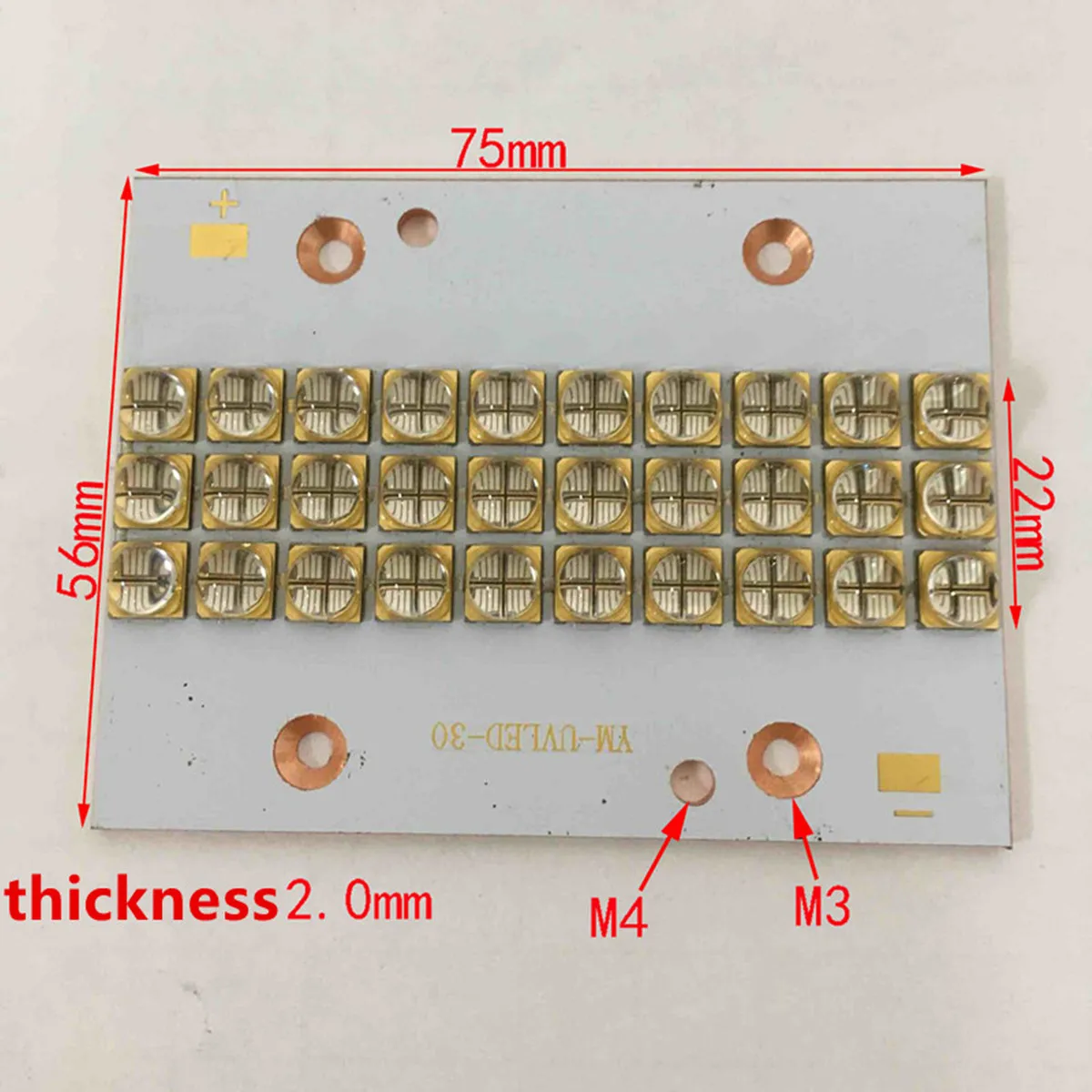 Светодиодный отверждающий модуль 6565UV LED 300 Вт высокомощный фиолетовый 365 нм 380