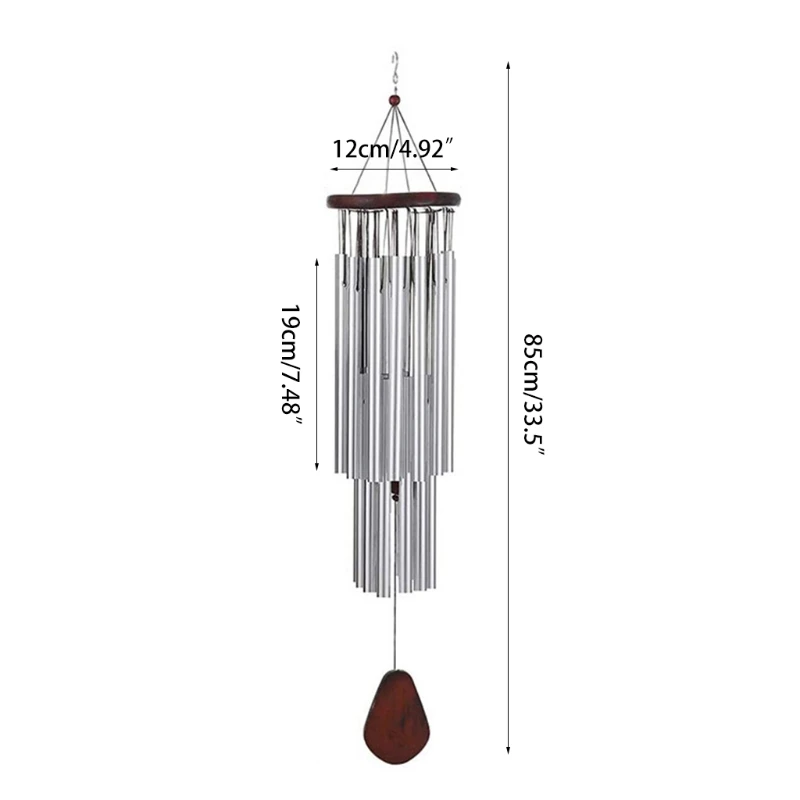 

27 Tubes Handmade Large Wind Chimes for Outdoor Tuned Hummingbird Bells Soothing Dropship