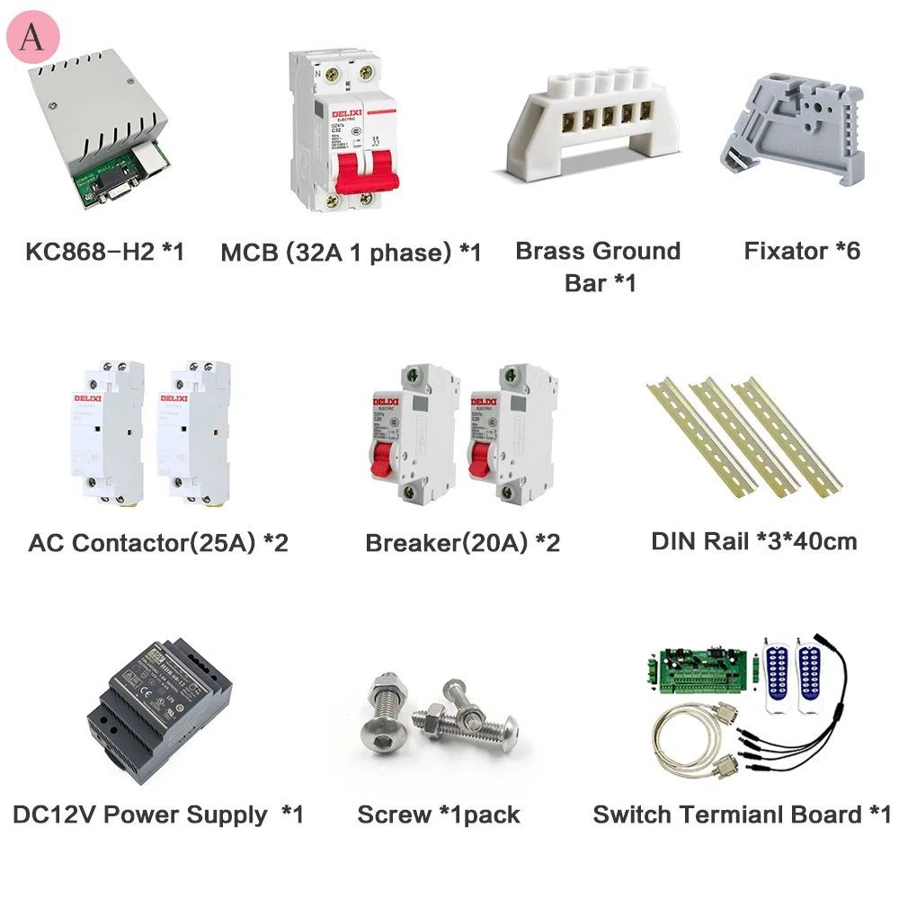 

2 Gang Smart Power Distribution Box DIY Accessories Home Automation Module Controller Remote Relay Circuit Breaker Switch Board