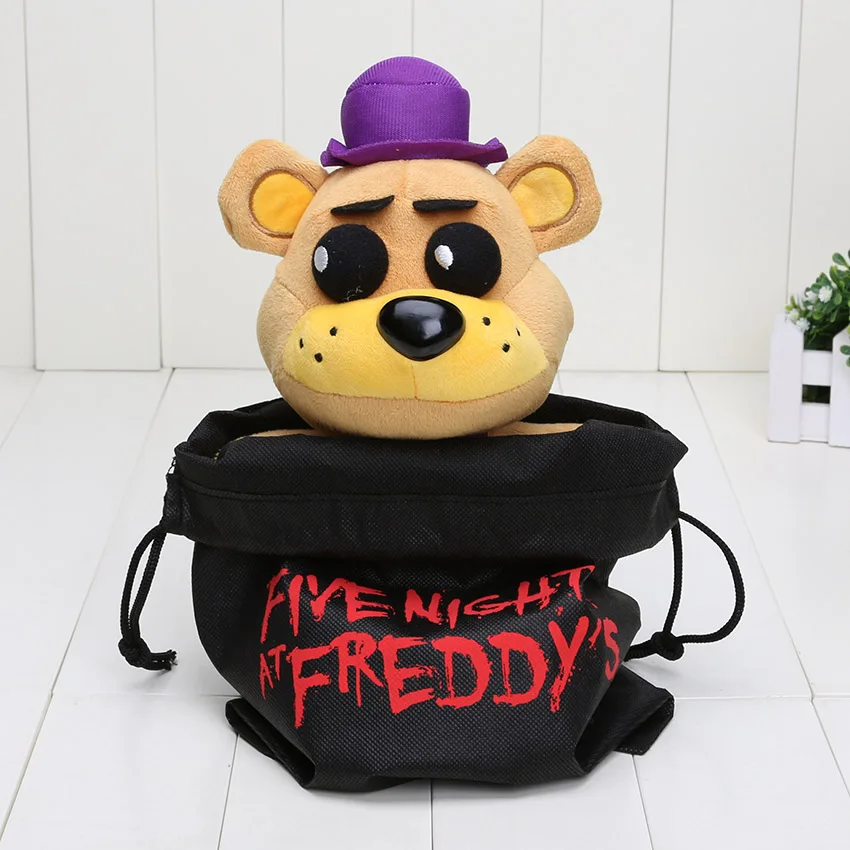 FNAF-peluches de Freddy Bear Foxy Chica, peluches con bolsa de cord&oacute;n, 25cm-3