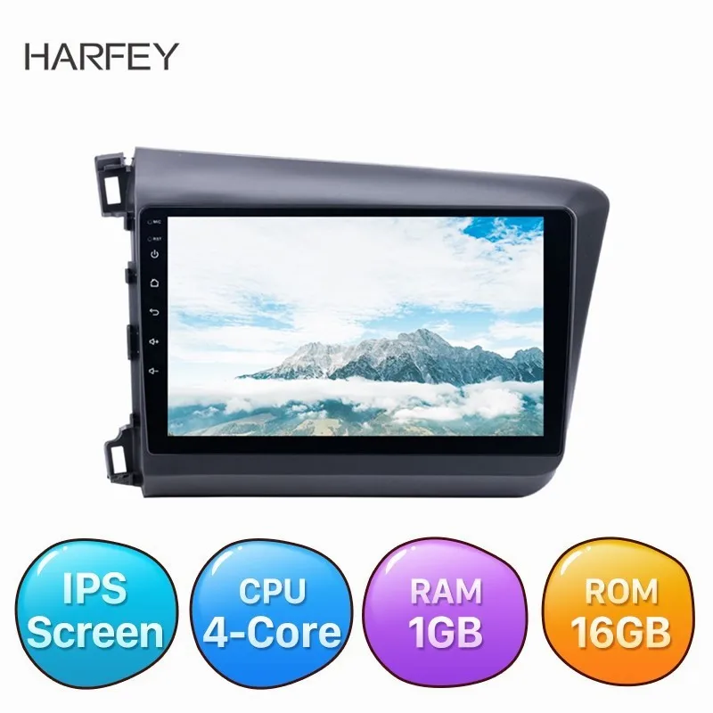 Harfey 10 1 ''Android 8 автомобильный навигатор Muiltimedia плеер для 2012 2013 Honda Civic радио GPS