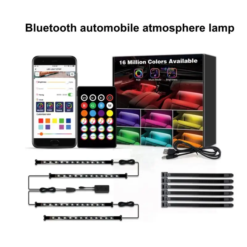 

48 светодиодный RGB светодиодный полосы светильник с лотосом Фонари приложение Дистанционное Управление, включающим в себя гарнитуру блютус ...