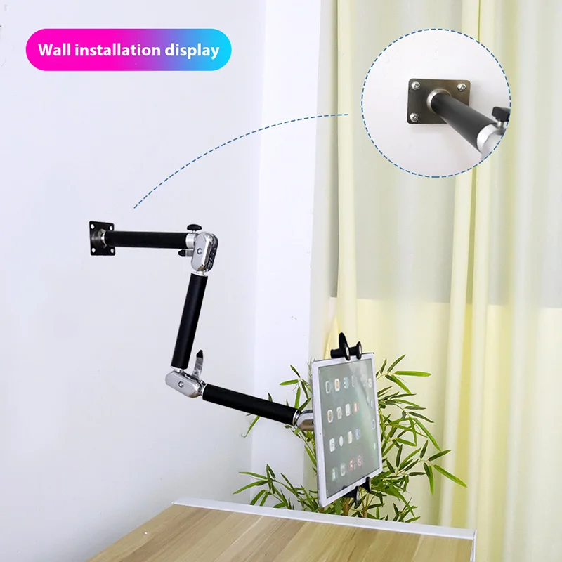 Offerte SMOYNG 3 In 1 Supporto Per Telefono Tablet In Lega Di Alluminio Supporto Regolabile Per Xiaomi Tablet IPad Pro 12.9 Supporto Da Parete Per Auto Da Tavolo