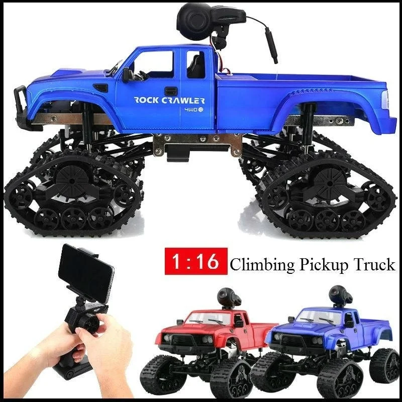4WD Электрический RC гусеничный грузовик 2,4 ГГц 1/16 Масштаб RC грузовик 480P HD камера Высокая скорость монстр грузовик дорожная Багги 20-25Mins