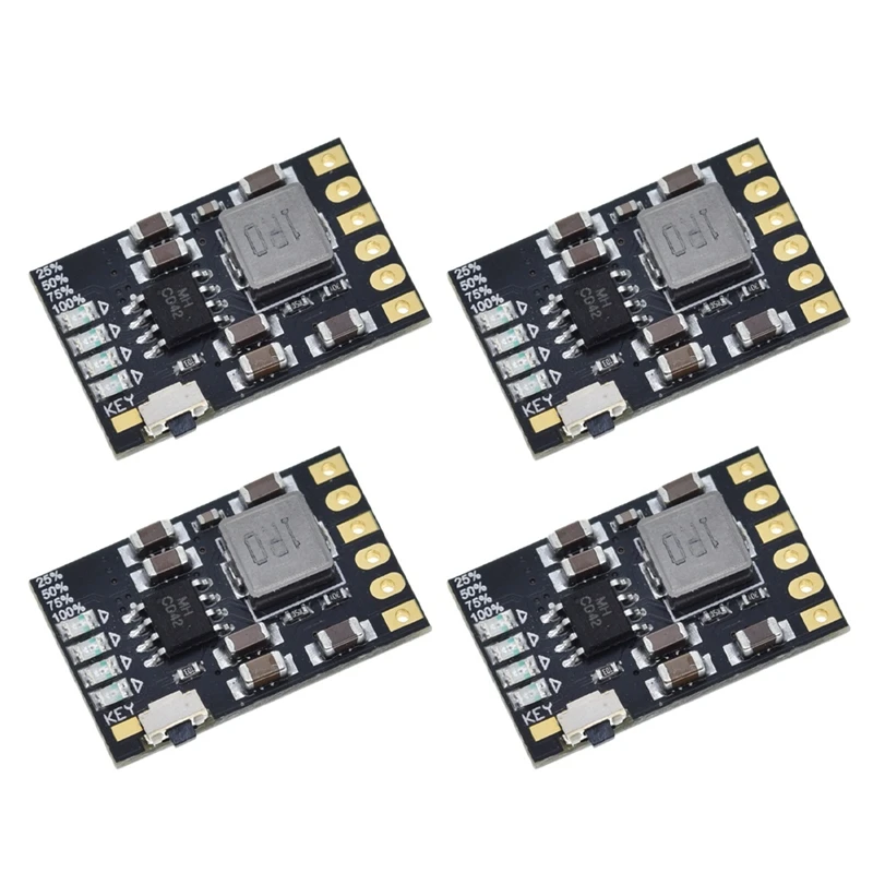 

4Pcs 2A 5V Discharge Integrated Module 3.7V/4.2V for 18650 Lithium Battery Charging Boosting Mobile Power Board