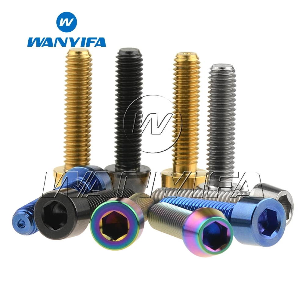 Титановые болты Wanyifa m6x25 мм шестигранные винты для велосипеда тормозной винт 4 шт.