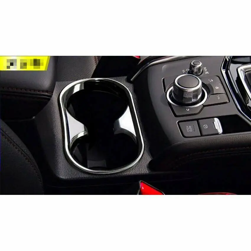 

Center Console Cup Cover Trim Fit Mazda New CX-5 2017-2021 Chrome Shinny ABS