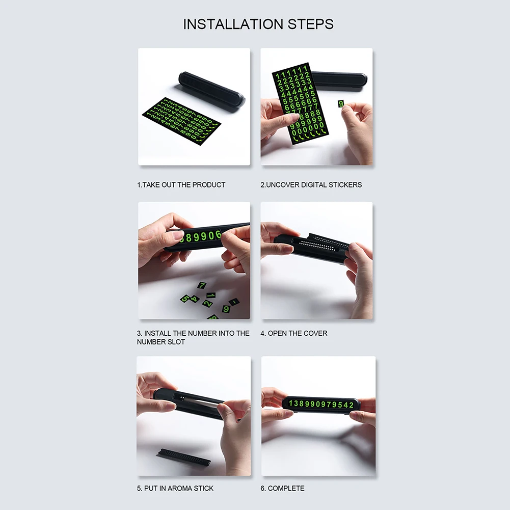 Ароматерапия Автомобильная временная остановка парковочная карта светящаяся