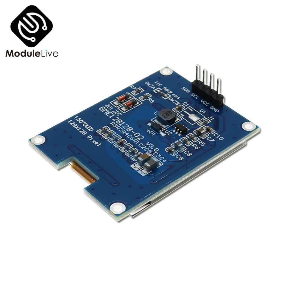 Новый 1 5 Дюймовый oled дисплей модуль IIC интерфейс SSD1327 128X128 OLED экран для Raspberry Pi STM32