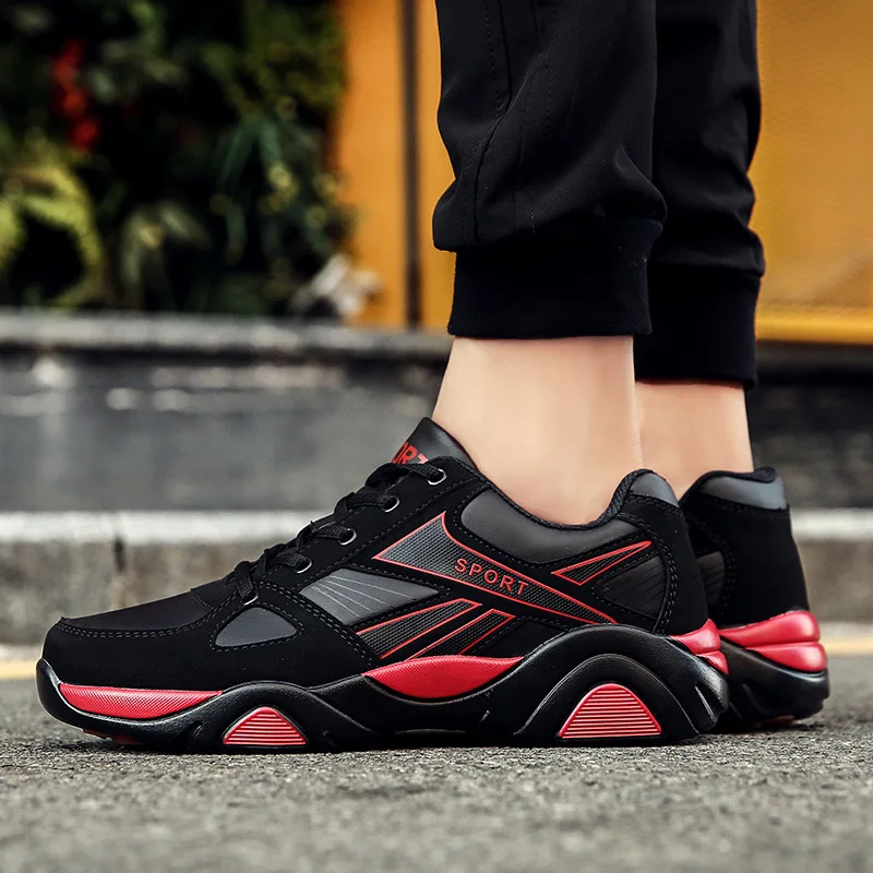 Новые мужские коренастый сникерсы на шнуровке повседневная обувь для мужчин