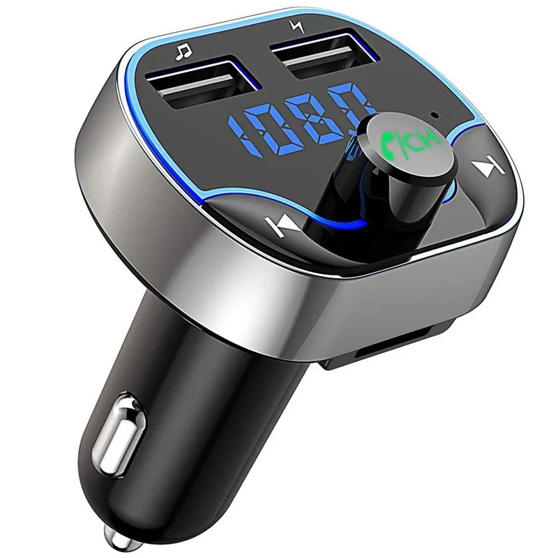T24 автомобильный fm-передатчик Bluetooth беспроводной MP3 плеер аудио Быстрая зарядка