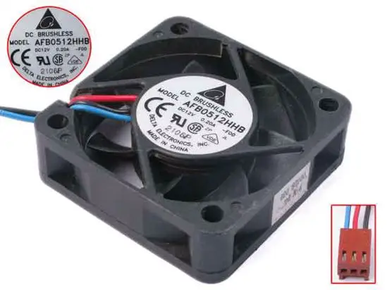 Delta Electronics AFB0512HHB F00 DC 12V 0.2A 50x50x15 мм 3 провода Сервер вентилятор охлаждения|Кулеры и
