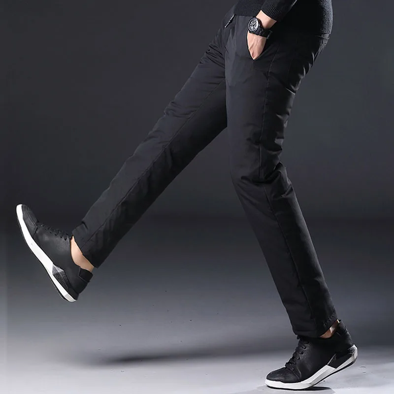 Мужские брюки на белом утином пуху 4XL водонепроницаемые устойчивые к царапинам