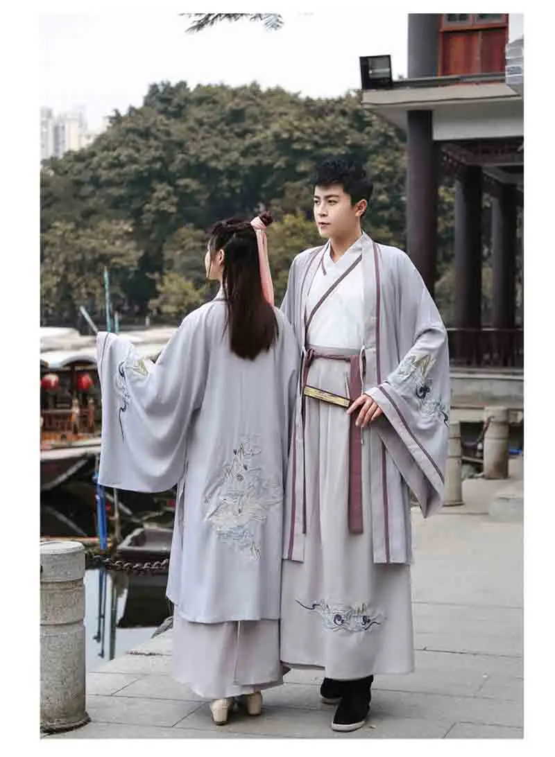 Hanfu для женщин/мужчин Древний китайский традиционный одежда Fantasia пары Хэллоуин