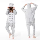 Фланелевые детские пижамы единорог, зимняя одежда для сна, комбинезон для мальчиков и девочек, Тоторо, кошка, Стич, пижамы с животными, Детская Пижама