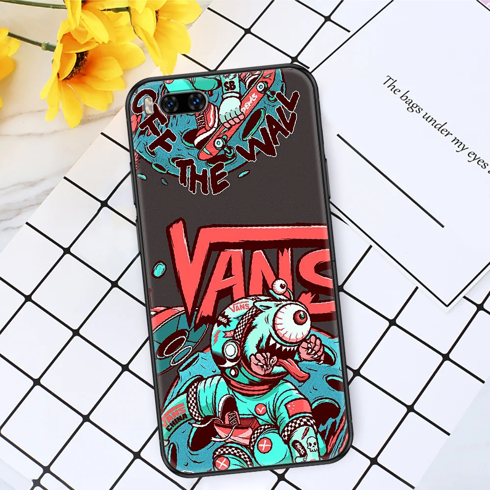 

Skateboard Brand Vansing Fashion Phone case For Xiaomi Mi Max Note 3 A2 A3 8 9 9T 10 Lite Pro Ultra black art cell cover