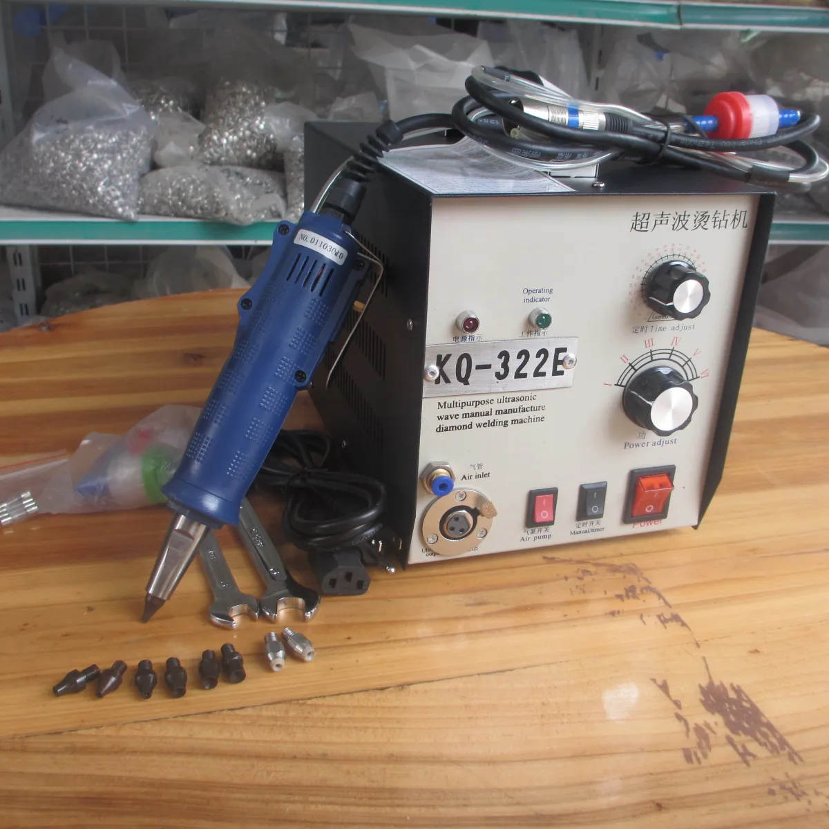 

Ультразвуковой Горячая фиксация Стразы машина KQ-322E инструмент настройки горячей починки с украшением в виде кристаллов для крепления клей ...