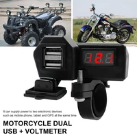 sale motorcycle usb charger 3 1a dual usb 10 24v waterproof with voltage meter independent onoff switch for motorcycle ebike
