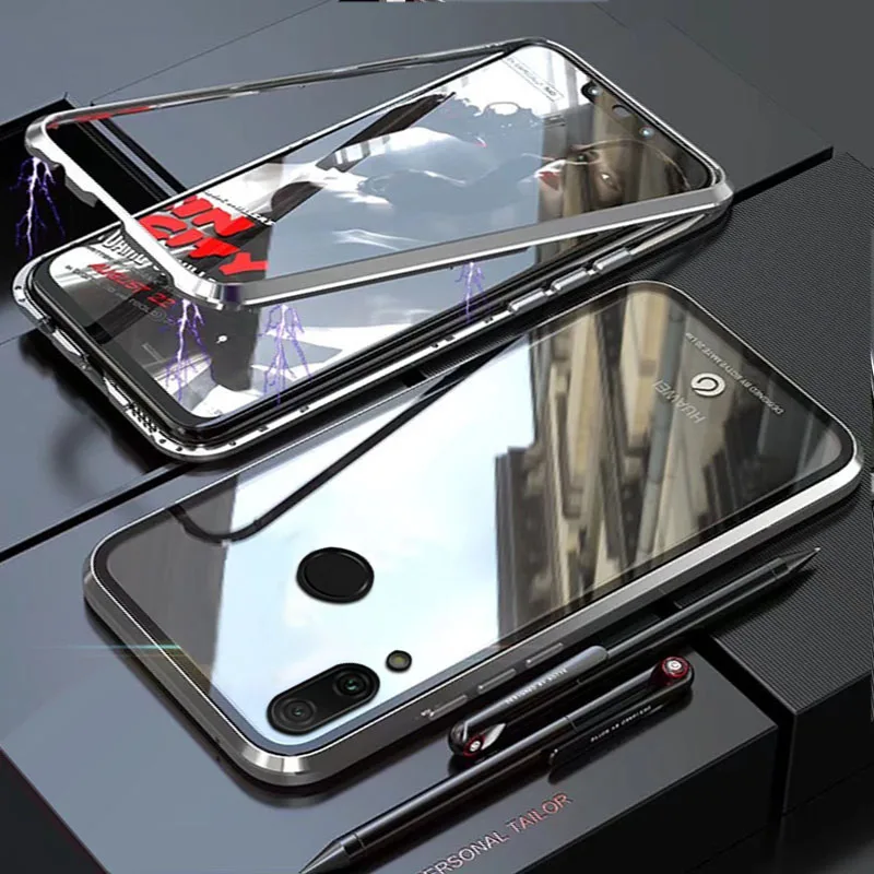 Чехол YonLinTan Coque для huawei Nova 3 3i 3e Nova3 Nova3i Металлическая магнитная рамка жесткие чехлы