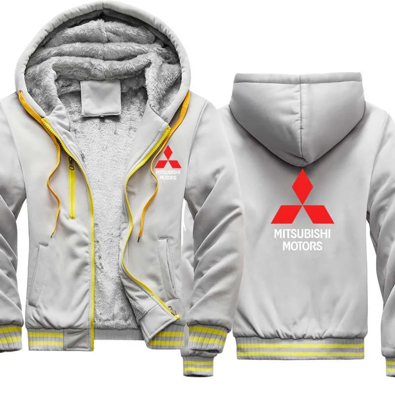 

Зимняя новая мужская Толстовка Mitsubishi с принтом логотипа автомобиля, плотная куртка, теплая шерстяная флисовая хлопковая Высококачественна...