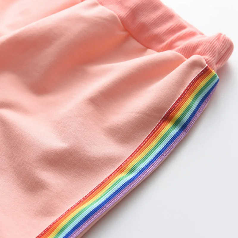 

Rainbow Pattern Kids Girls Casual Clothing Sets 2020 New Spring Baby Cartoon Outfits 2PCS Kids Autumn Costumes Baby Boy Clothes