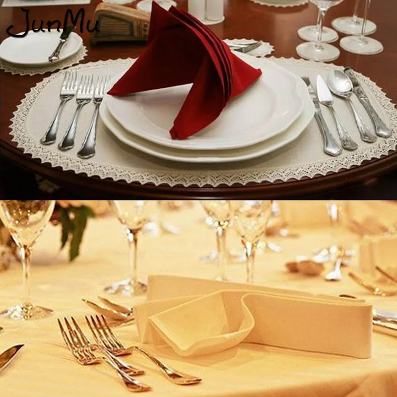 100 шт. льняные салфетки Полиэстеровая салфетка хлопковый платок одежда для