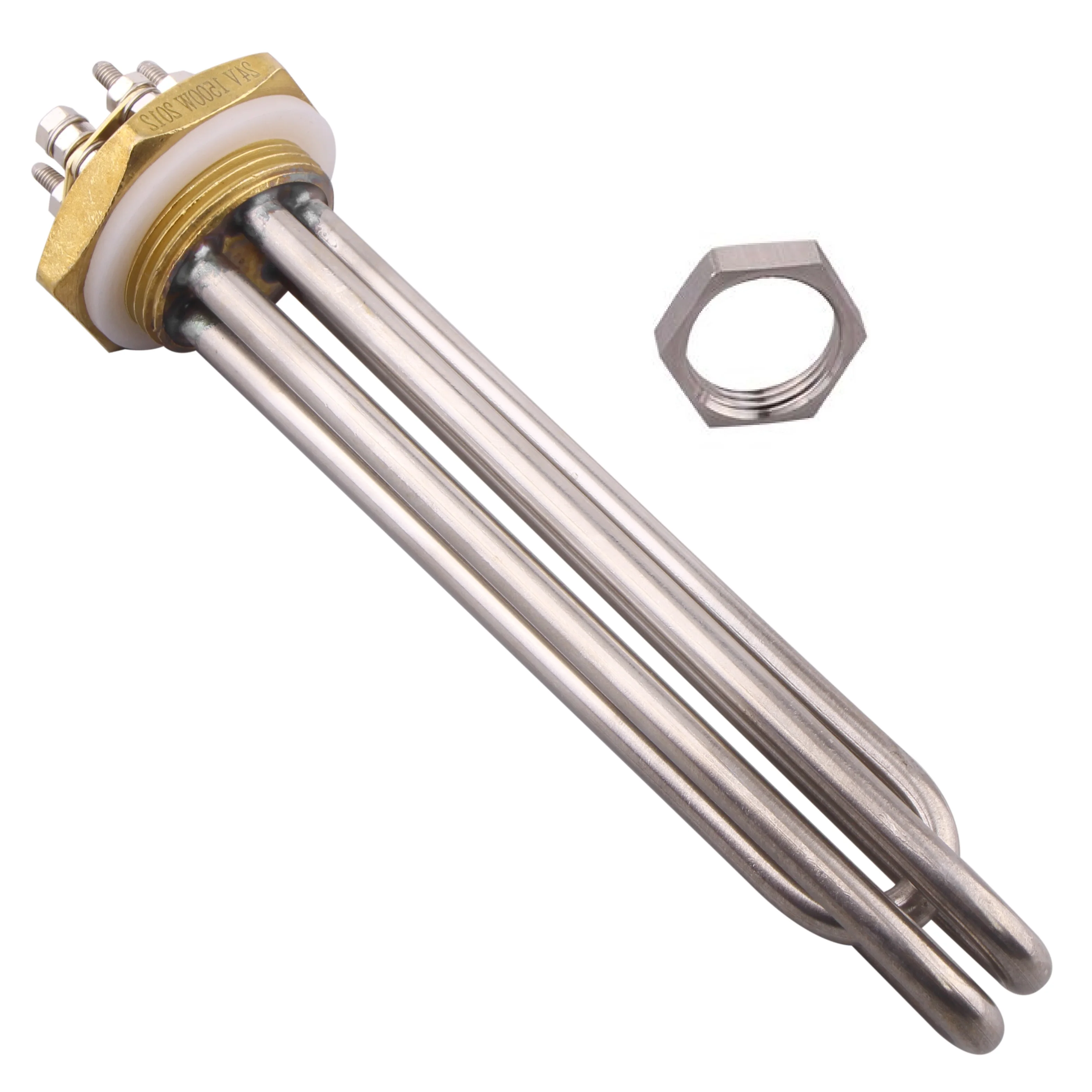 

AIICIOO DN32 Immersion Water Heater Element for Boiler Heater 1.25inch BSP 24V 600W/900W/1200W/1500W DC Tubular
