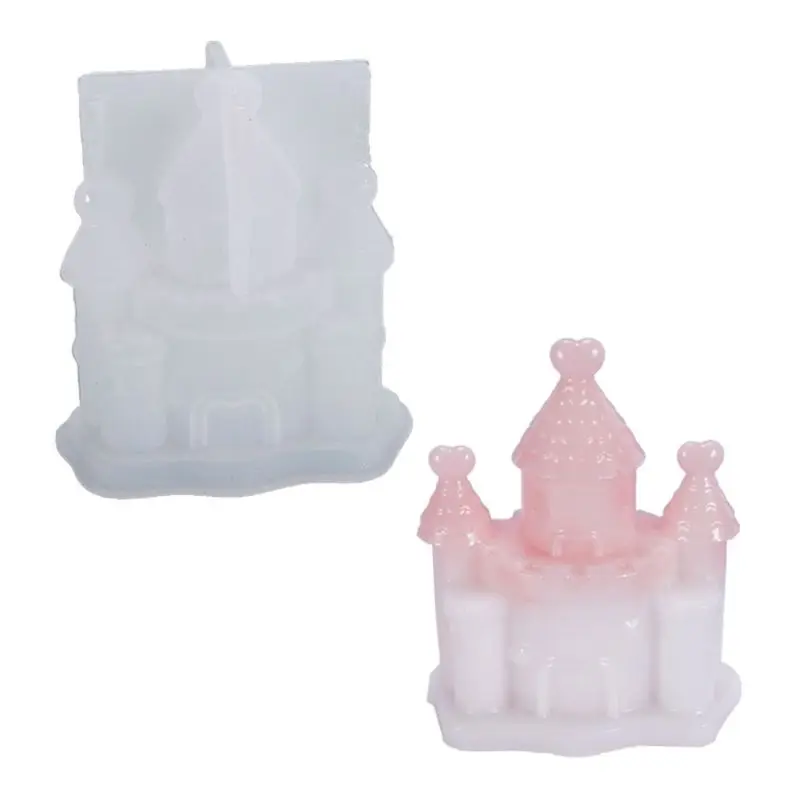 

Resin Crystal Epoxy Mold Three-dimensional Castle House Fantasy Decoration Casting Silicone Mould DIY Crafts Making Tool