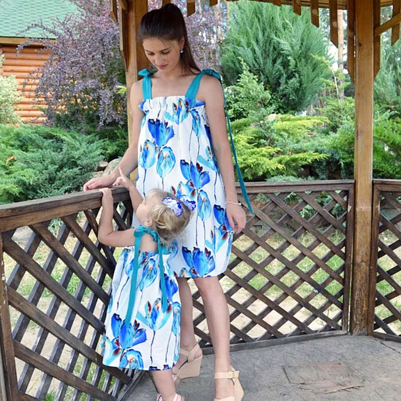 Летние платья для мамы и дочки Семейные комплекты Одежда Мама я семейный образ