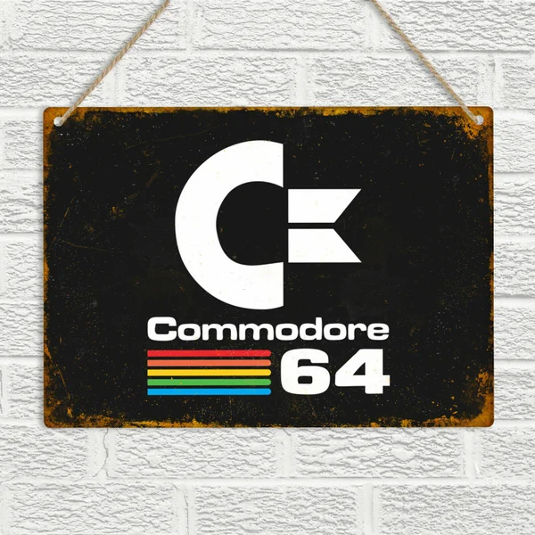 

C64 Replica Vintage Retro Metal Wall Sign Plaque Commodore 64 Computer New