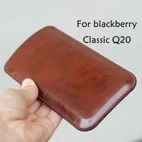 classic q20 universal fillet holster phone straight leather case retro simple style for blackberry classic q20 pouch