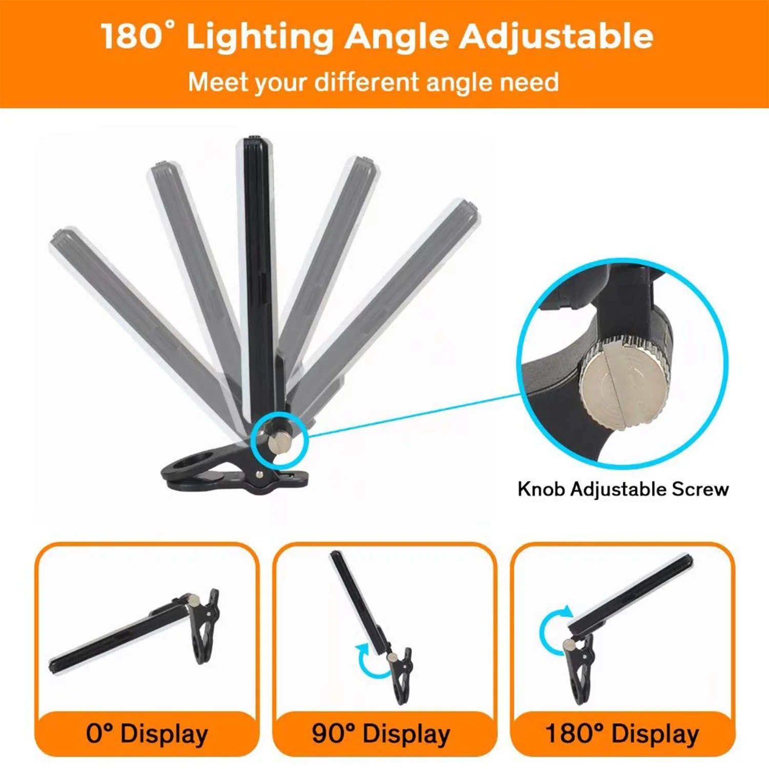 Led Photographic Lighting Video Lights with Stable Clip Fill Light Lamp for Conference Online Teaching Shooting Recording | Электроника