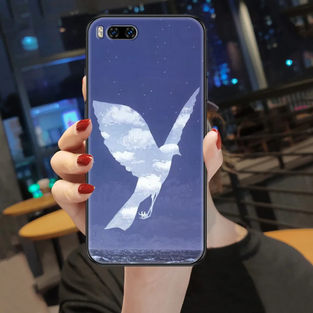 

Magritte Phone case For Xiaomi Mi Max Note 3 A2 A3 8 9 9T 10 Lite Pro Ultra black 3D coque silicone funda art cell cover