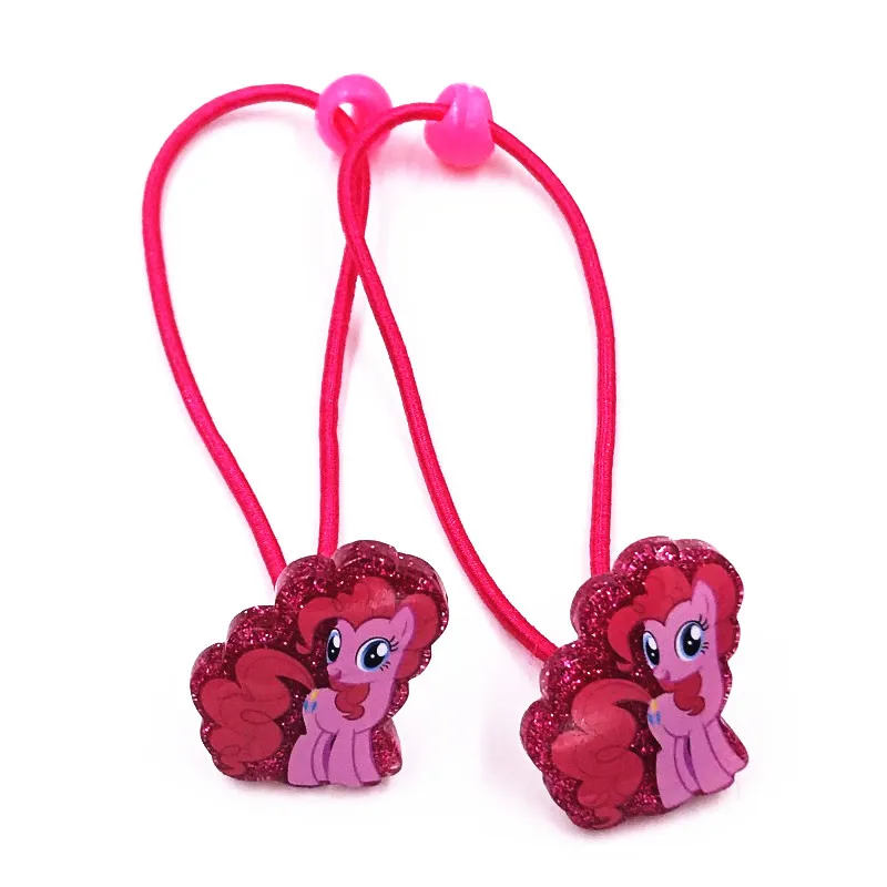 2 шт. эластичная резинка для волос ярких цветов с рисунком маленькой лошади