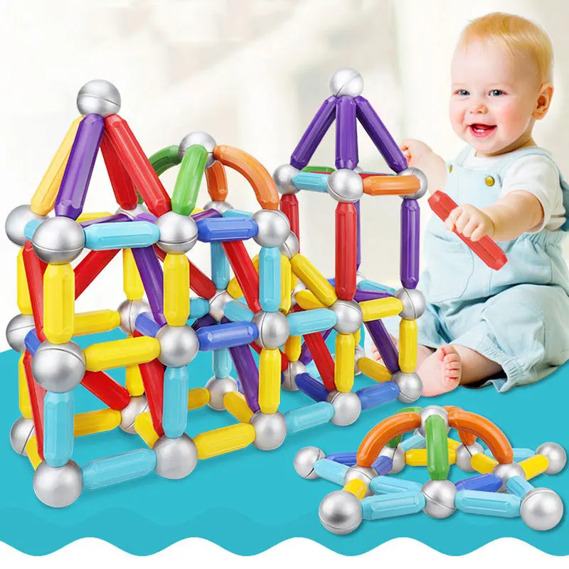 Большой размер детская игрушка магнитный дизайнерский конструктор набор