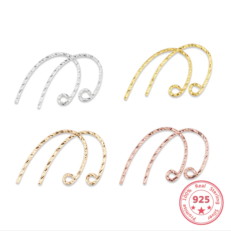 

1pair 925 Silver Anti-allergic Ear Hook For Decoration Earrings U-shaped DIY Jewelry Accessories Making Wholesale