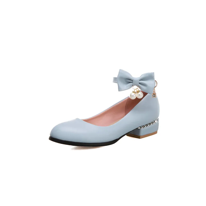 Туфли-лодочки YMECHIC женские на низком массивном каблуке модная Милая обувь с