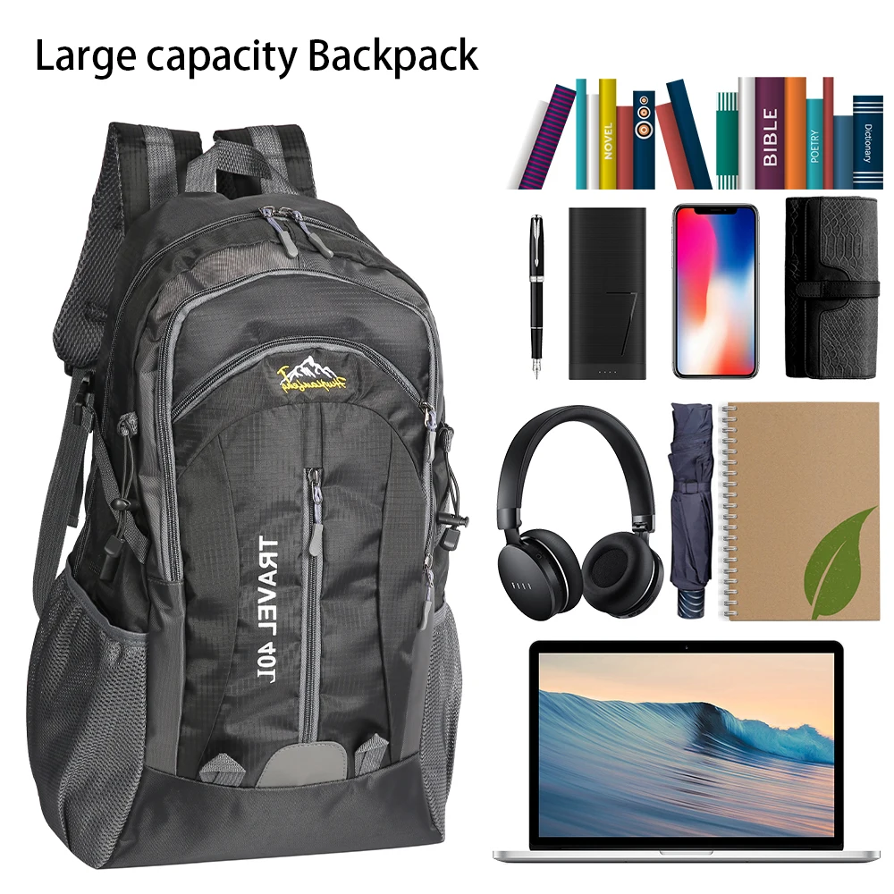 40L унисекс водонепроницаемый мужской рюкзак для путешествий спортивная сумка