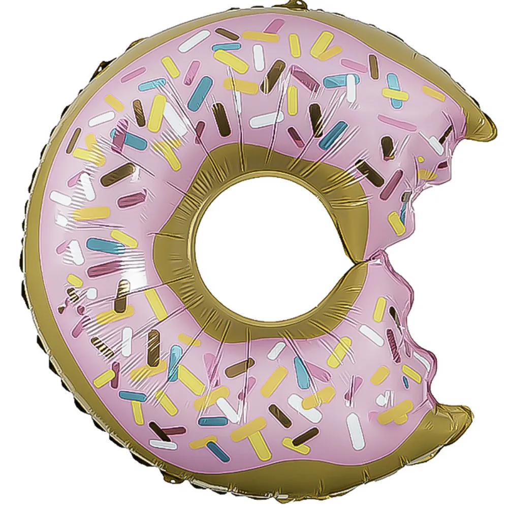 

ZLJQ 16pcs Donut ONE Letters 1st Birthday Balloons Party Decorations Confetti Ballon Boy Girl Baby Shower Home Decor Supplies