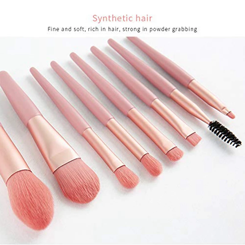 

8Pcs Makeup Brush Set Professional Makeup Brush Set Pink