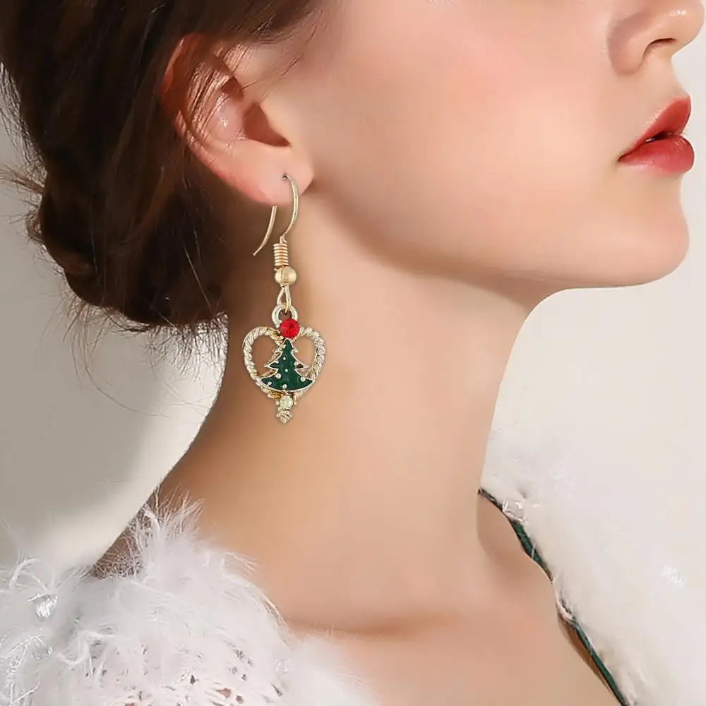 10pairs Earring Necklace Christmas Decor Santa Claus Eardrop Pendant For Home 2019 Navidad Ornament Xmas Gift | Дом и сад