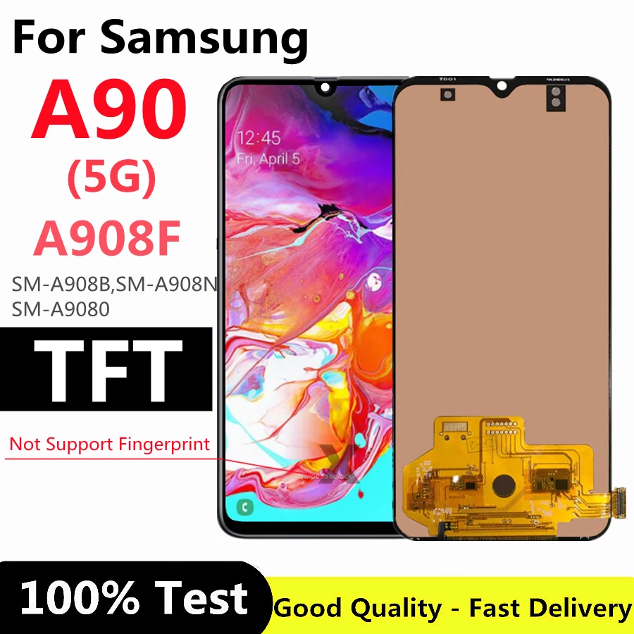 

6.7'' TFT For SAMSUNG Galaxy A90 5G LCD Touch Screen Digitizer Assembly For Samsung A90 5G LCD A908 A908B A908N Display