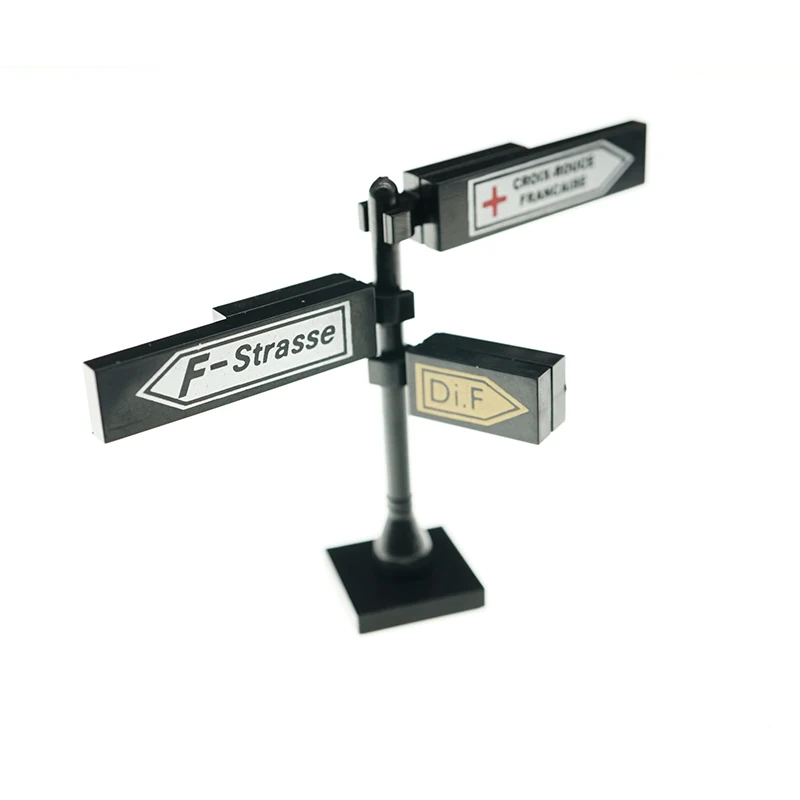 Городские серии DIY дорожные вывески блоки кирпичи подарок развивающие игрушки