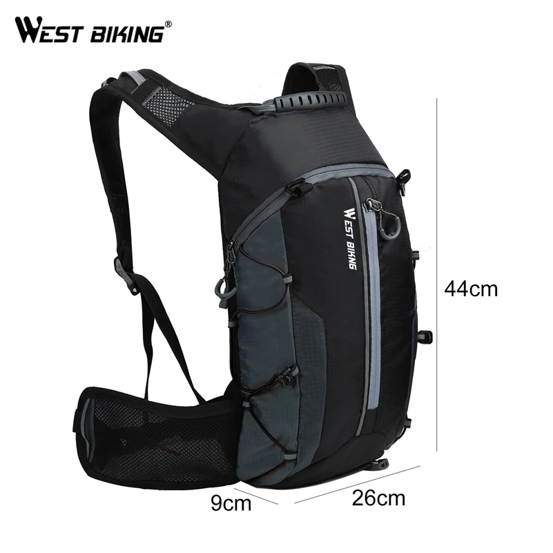 WEST BIKING, ультралегкие велосипедные сумки, открытый спортивный рюкзак, дышащий, для мужчин и женщин, велосипедная сумка, гидратация, сумка для воды, велосипедный рюкзак