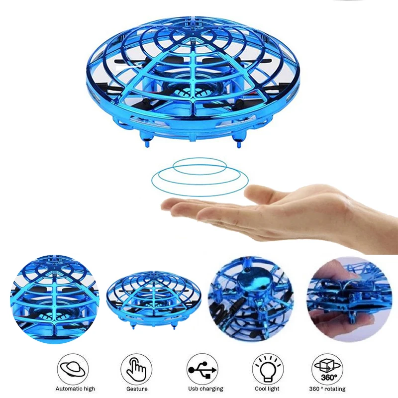 Мини вертолет НЛО ру Дрон с инфракрасным датчиком управления летающий самолет