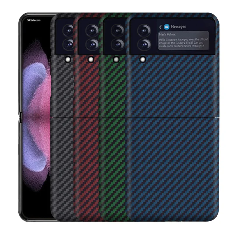 

Складной защитный чехол из углеродного волокна для Samsung Z Flip 3