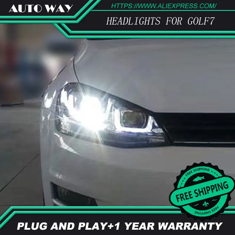 Светодиодный чехол для фар VW Golf 7 Golf7 MK7 2014 2017|car styling led|bi-xenon lensled hid |