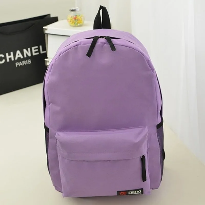

2021 Korean Version of Solid Color Backpack for College Students Outdoor Travel Leisure Backpack
